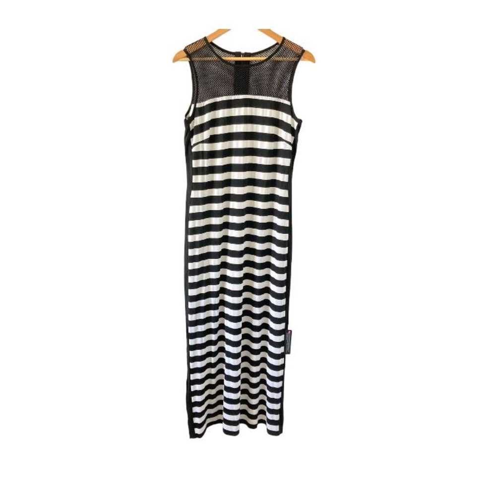 BNWT Roman Women's Black & White Stripe Maxi Dress UK Size 14 - Picture 1 of 14